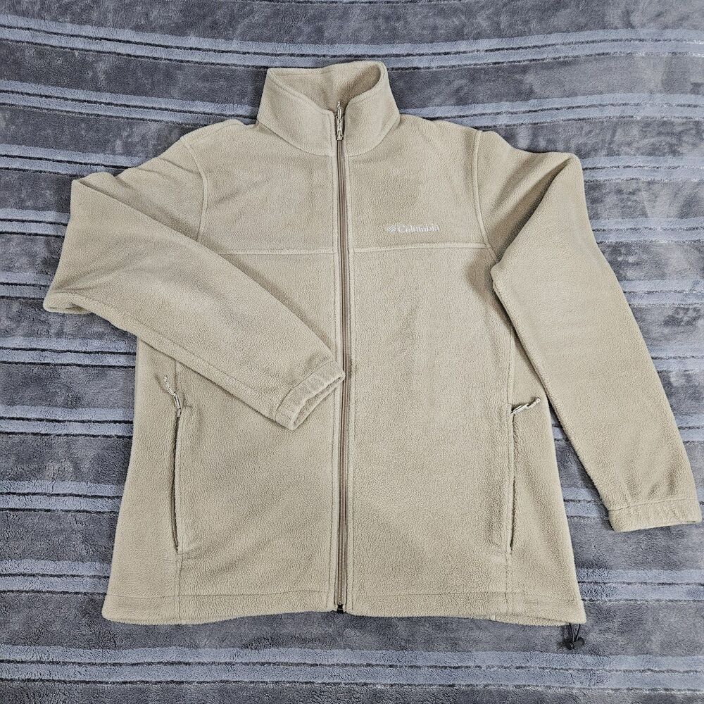 Columbia Steens Mountain 2.0 Fleece Jacket Full Zip Beige Men's Medium